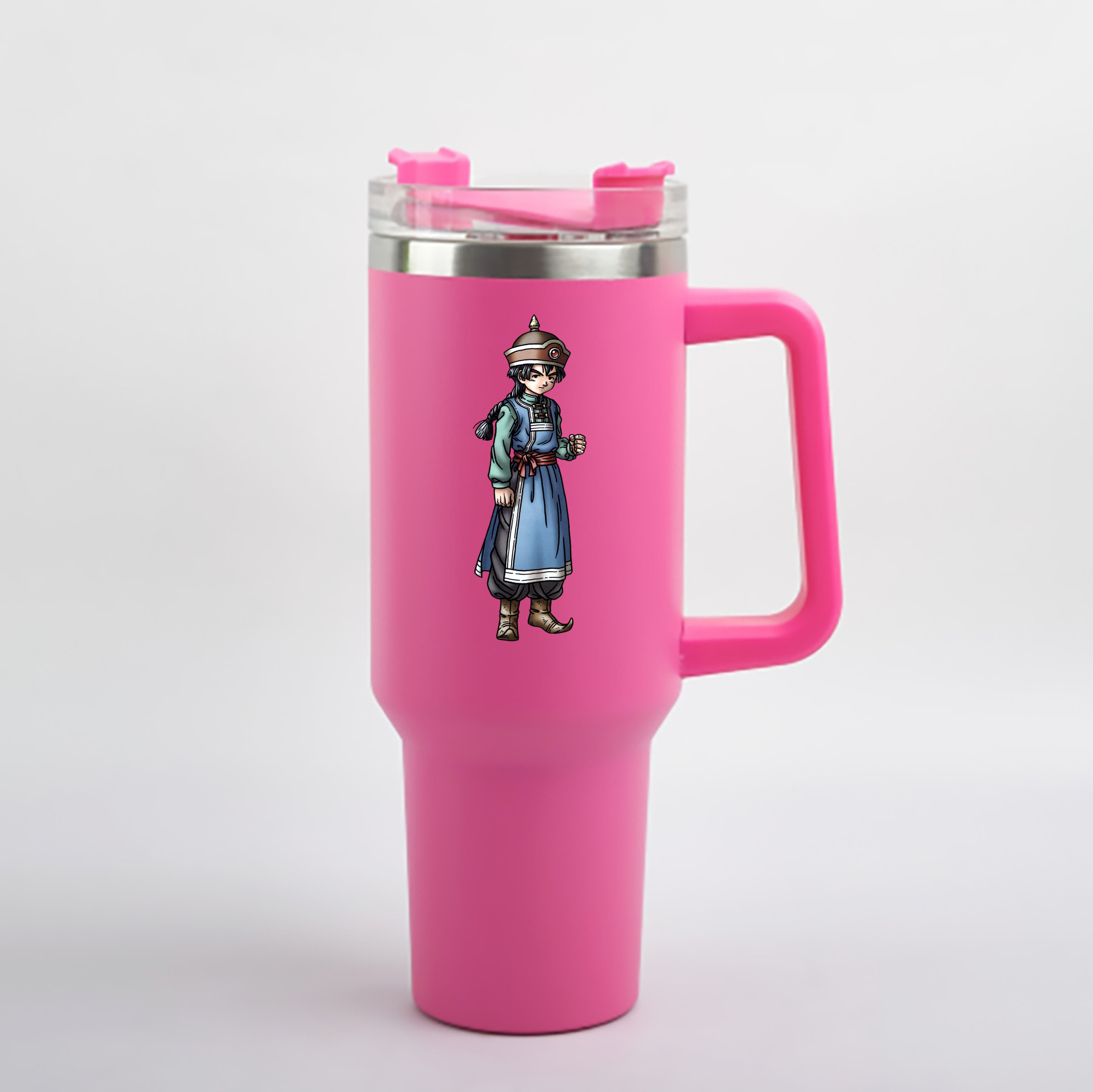 （画像用） ドラゴンクエスト Doragon Kuesuto Dragon Quest 1200mL車用タンブラー - クリスタルステッカー（プラスチックストロー付き）